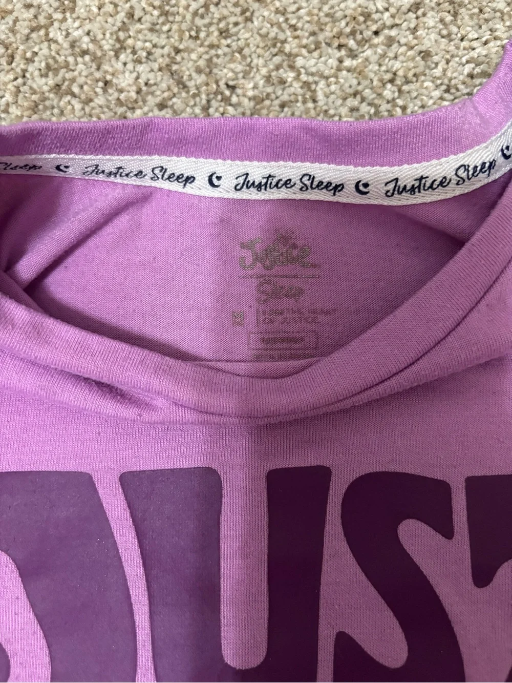 Justice Girls Pajama Sets- Lavender Purple, Gray Leopard, Pink Tie-Dye